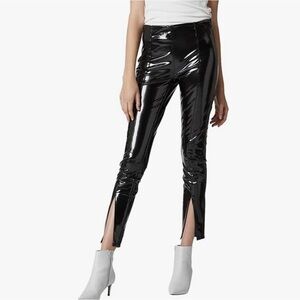 Blank NYC Black Vinyl High Waisted Pants